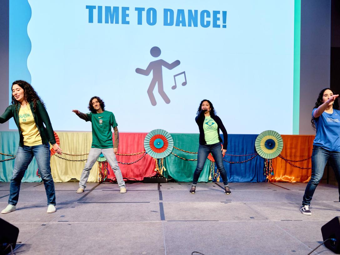 International students led a dance session at the 2022 Global Student Celebration.