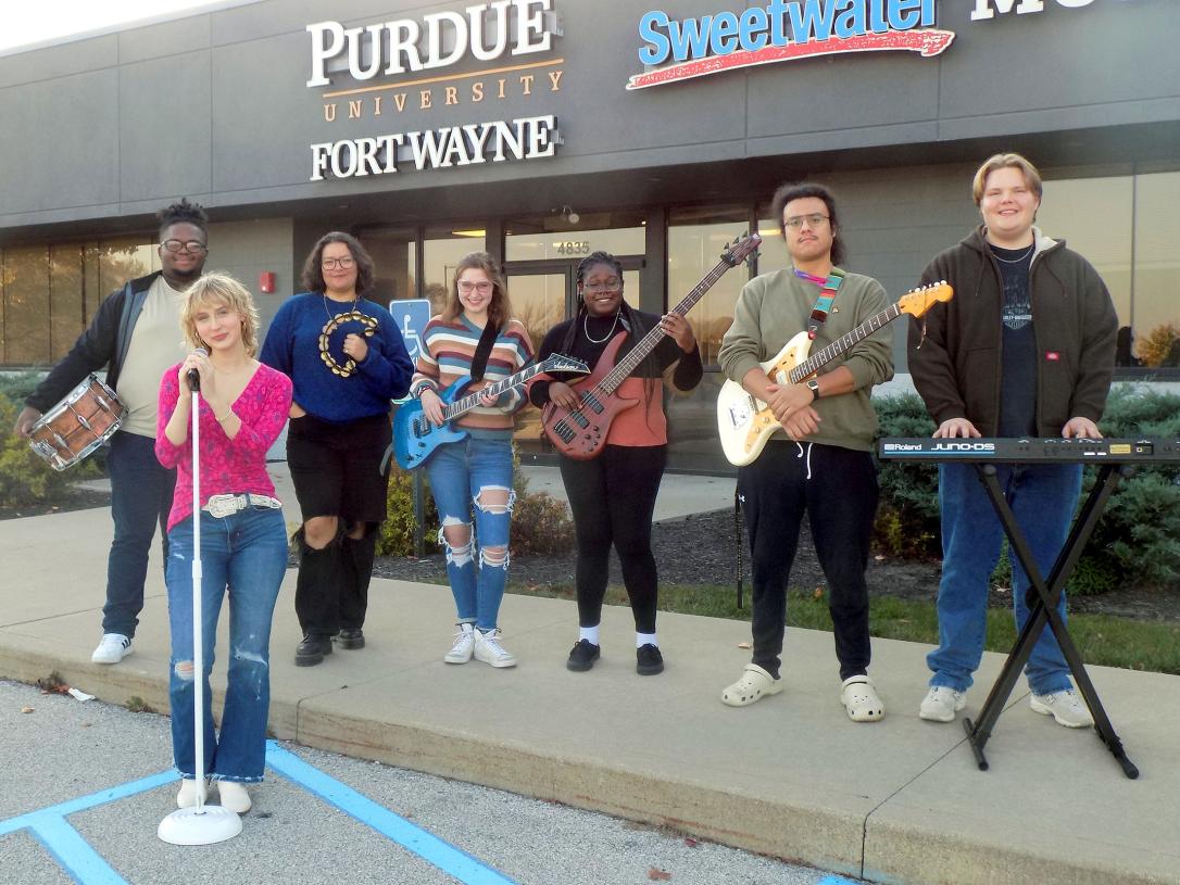 Members of the band Natalie and Crew