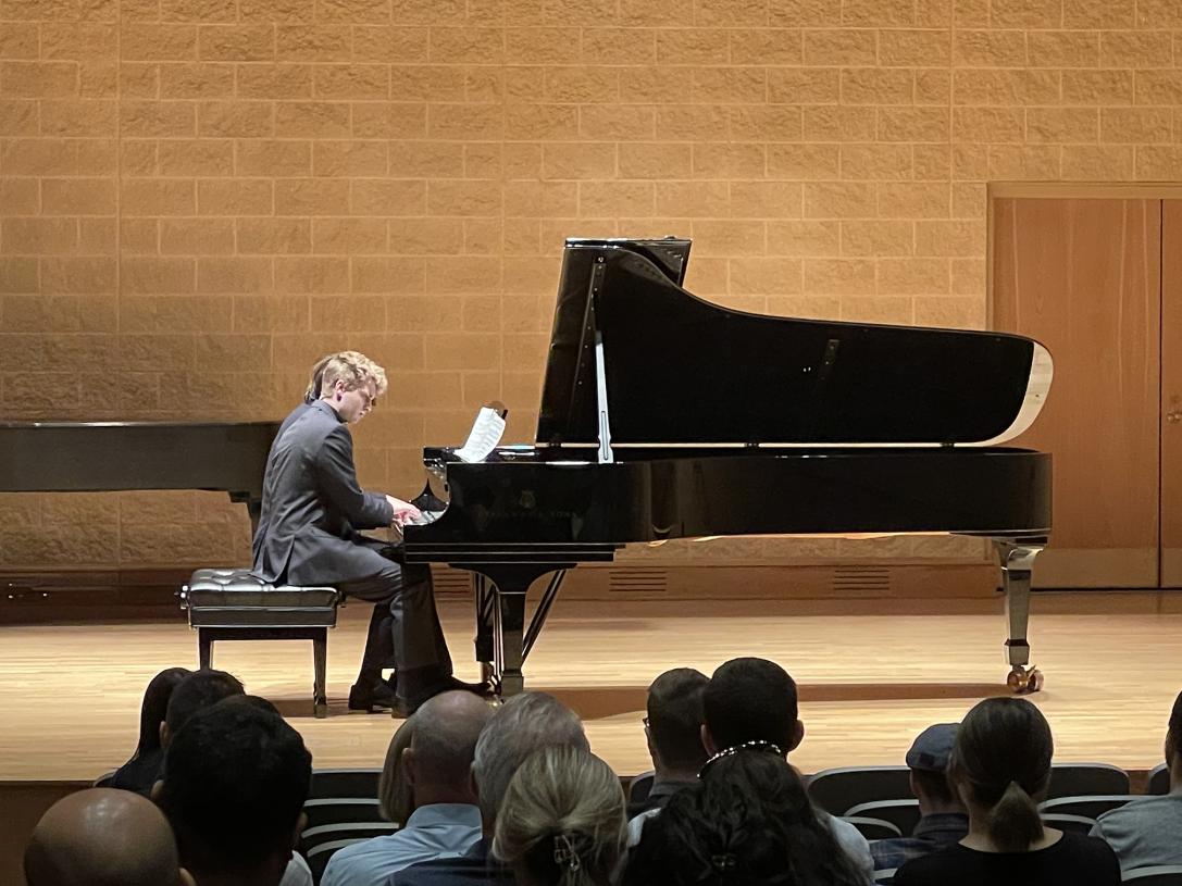 Student at piano camp