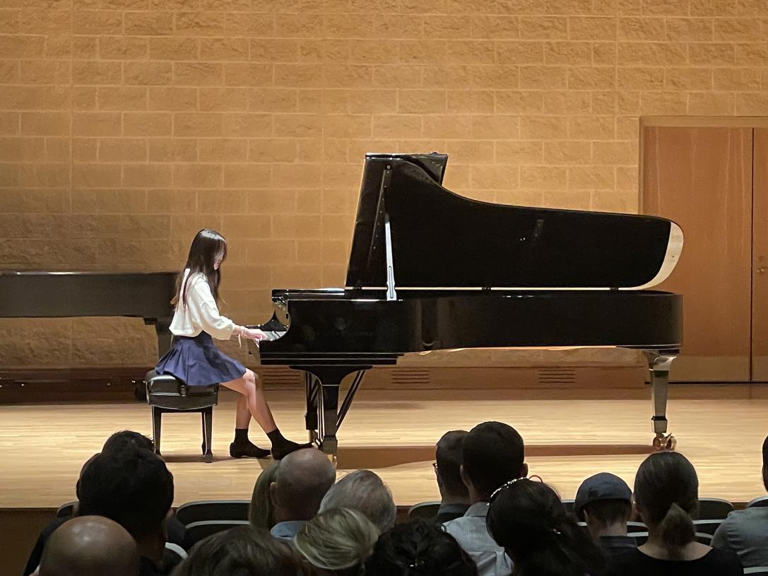Student at piano camp