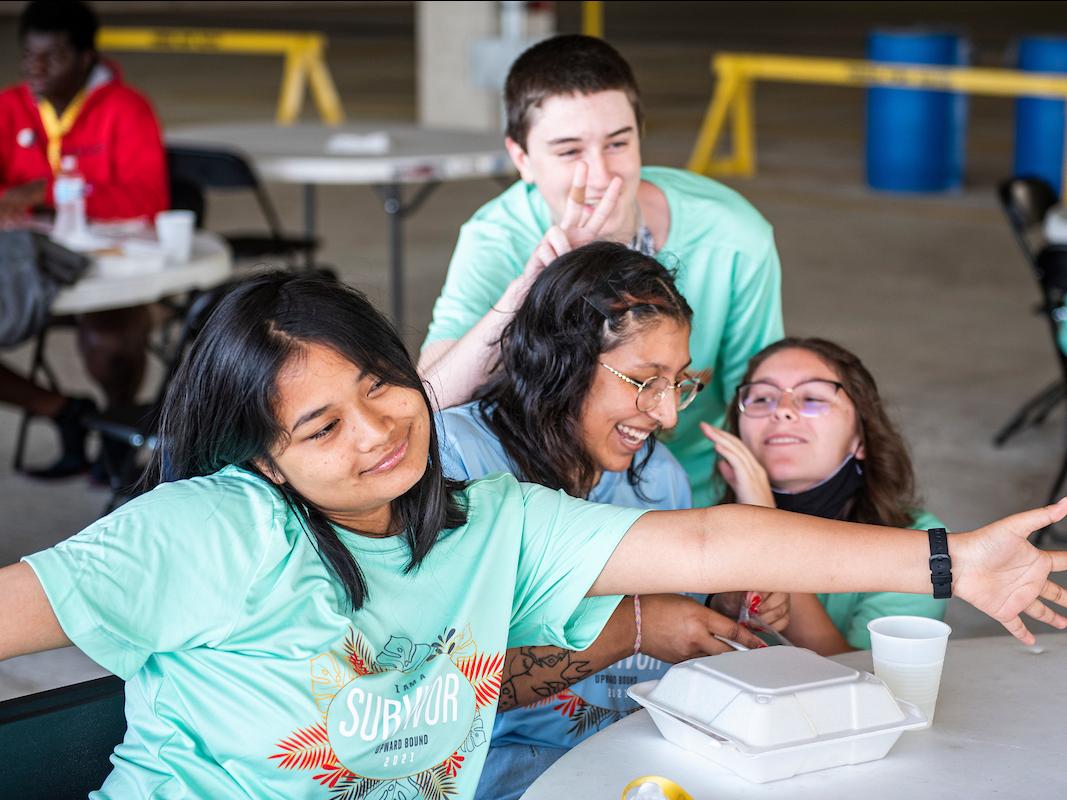 Students sitting at a table