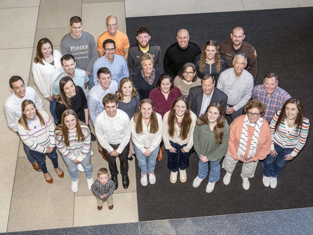 The Landrigan clan in Walb Student Union.