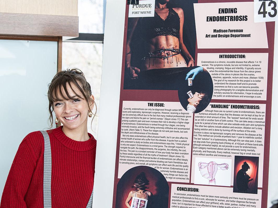 Madison Foreman with her research project