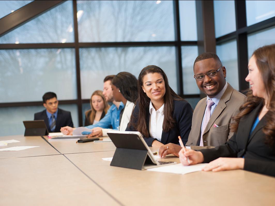 People in a meeting