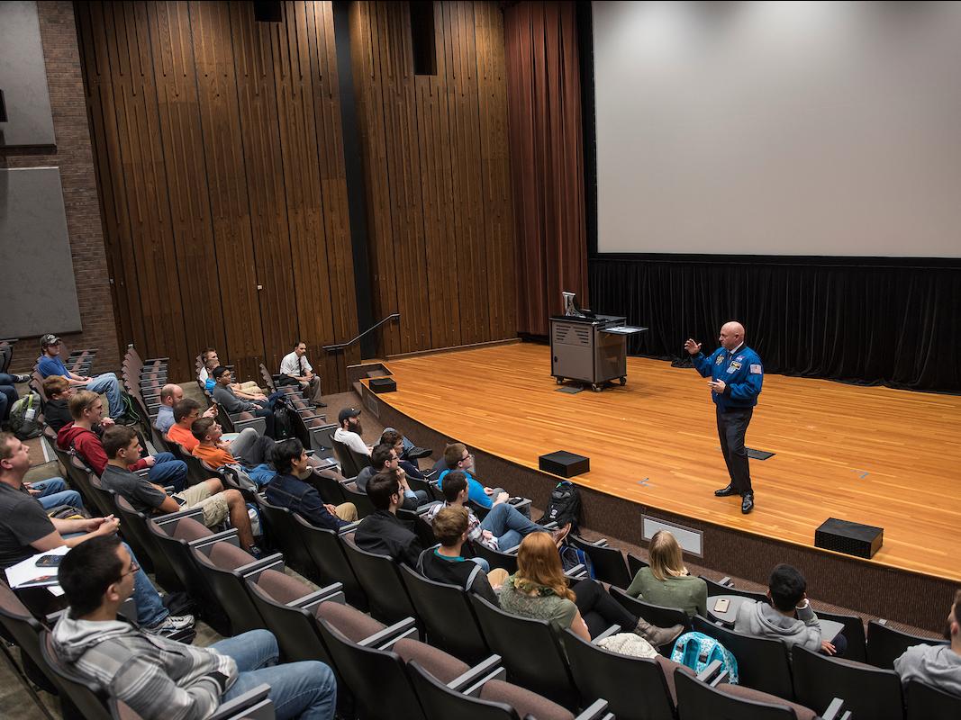 Kelly giving a presentation