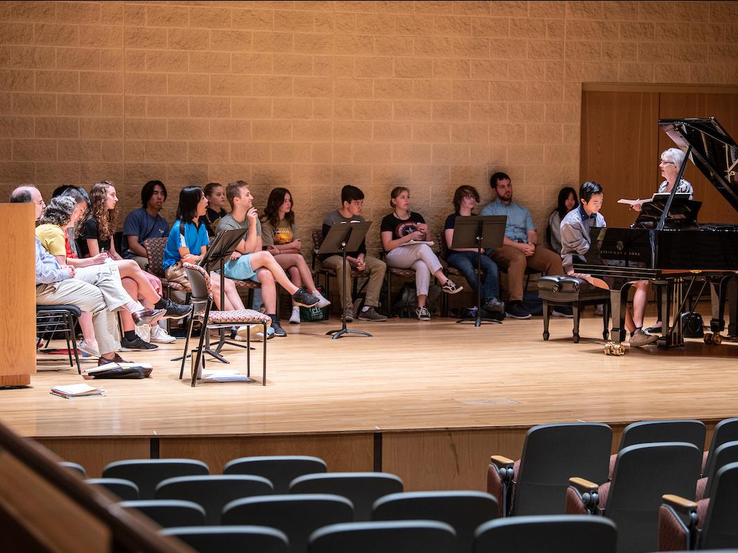 Students performing in the Recital Hall