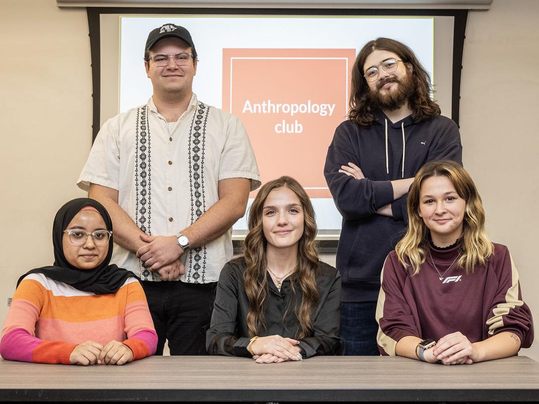 Five members of the Anthropology Club.