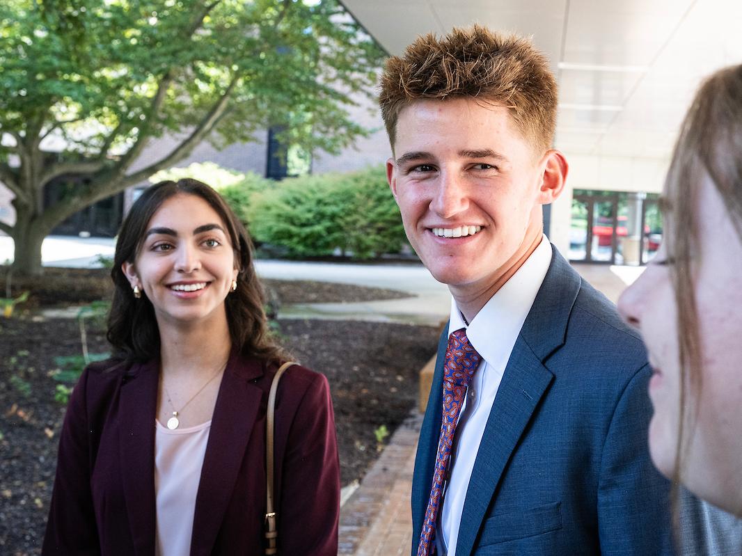 Students smiling