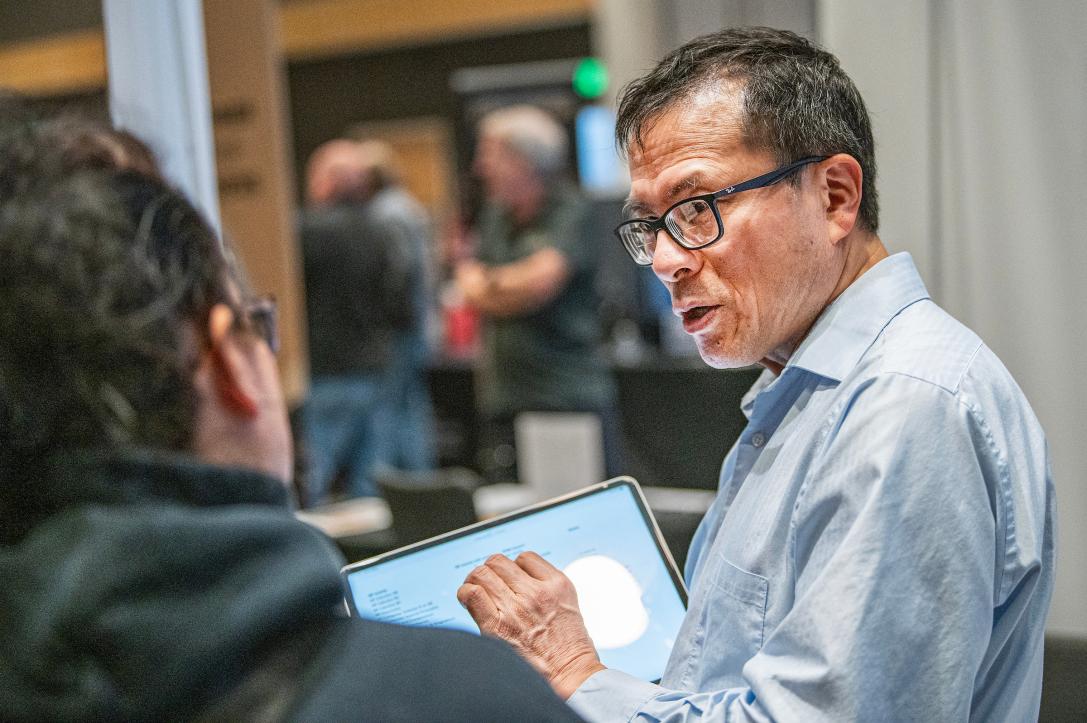 PFW faculty in conversation.