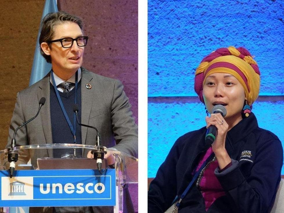Shannon Bischoff and Mary Encabo Bischoff at UNESCO