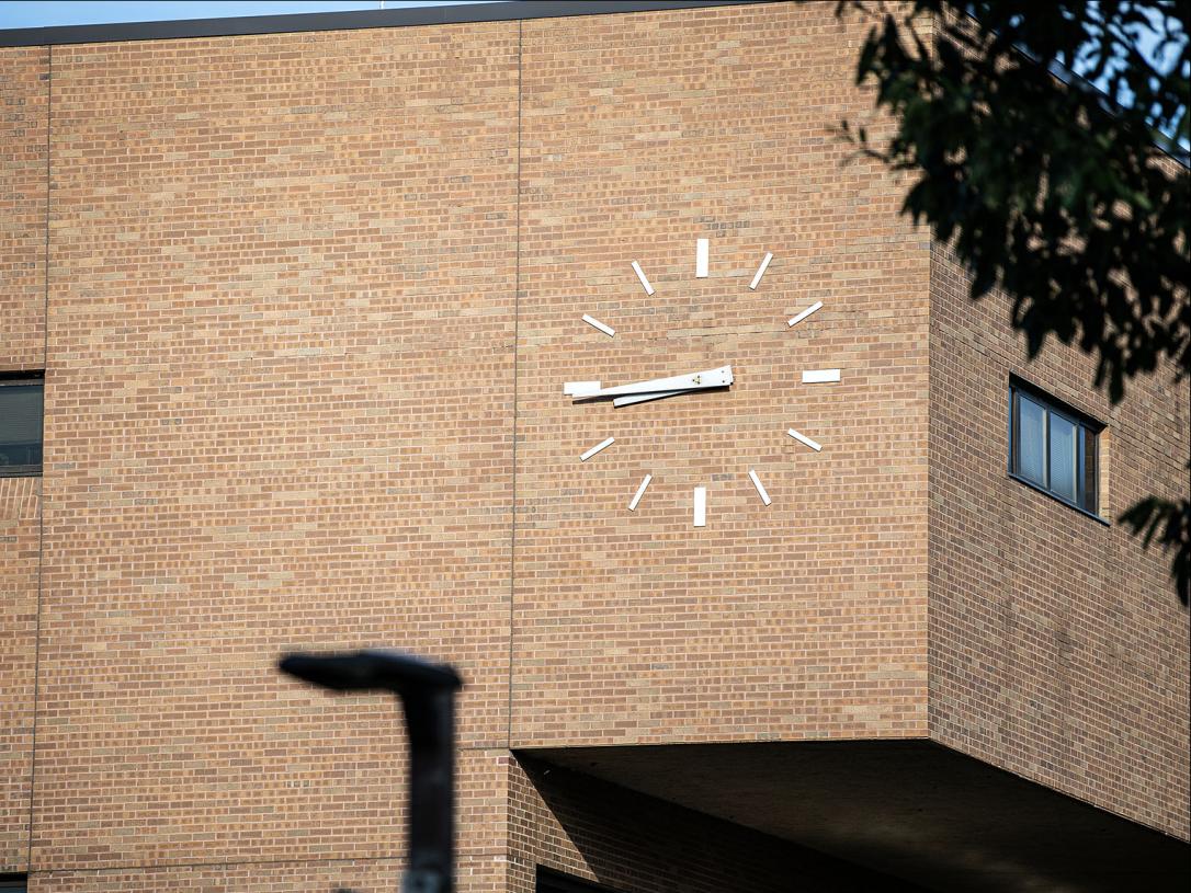 Clock outside of the Liberal Arts Building