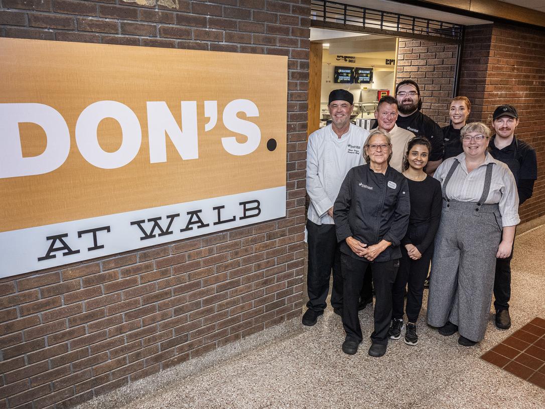 Fresh Ideas staff at the entrance to Don's at Walb