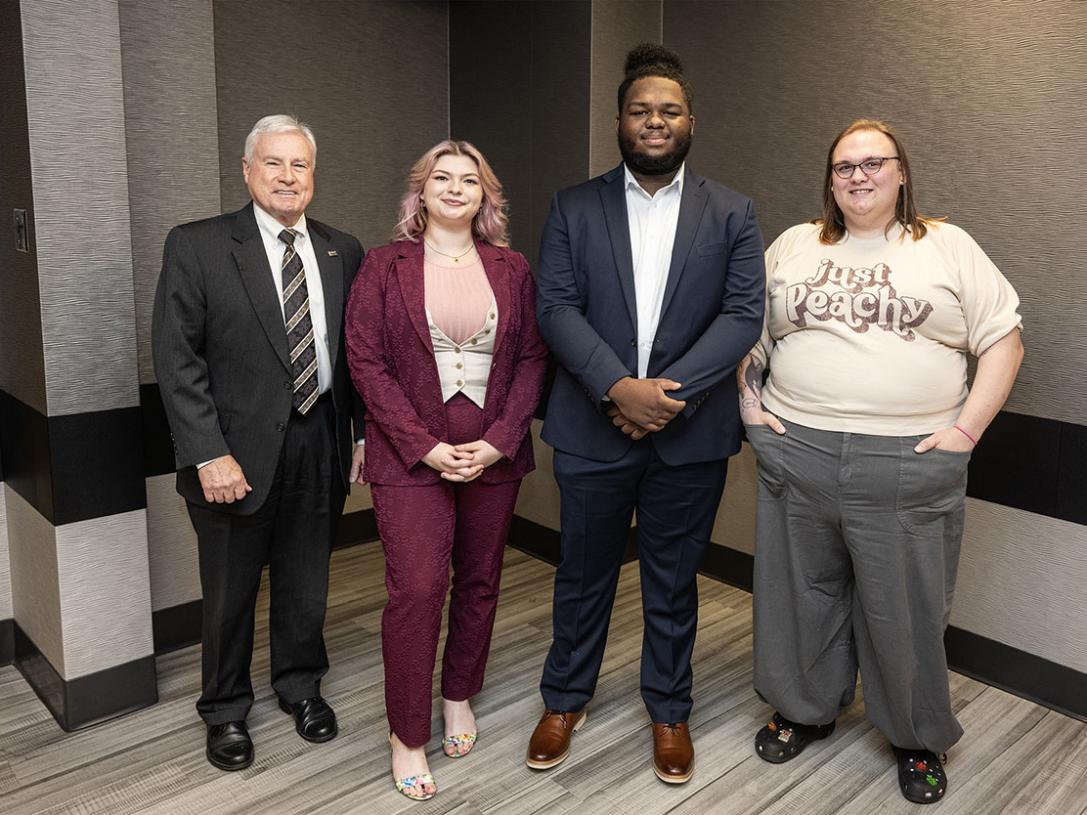 Chancellor Elsenbaumer with the new student government association officers