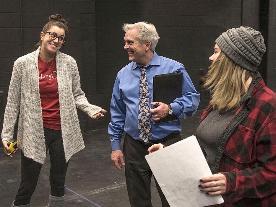 John O'Connell is interacting with cast members