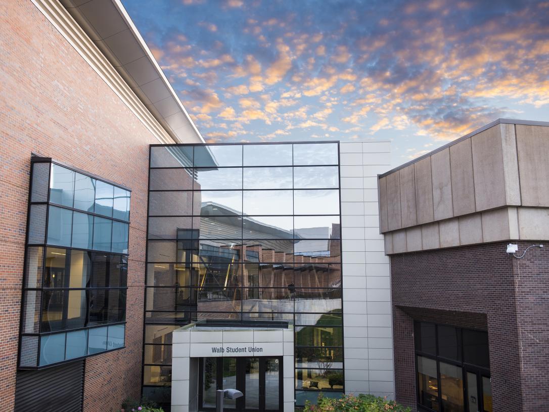 Sunset on campus