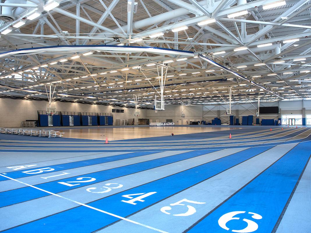 Indoor track in Fieldhouse
