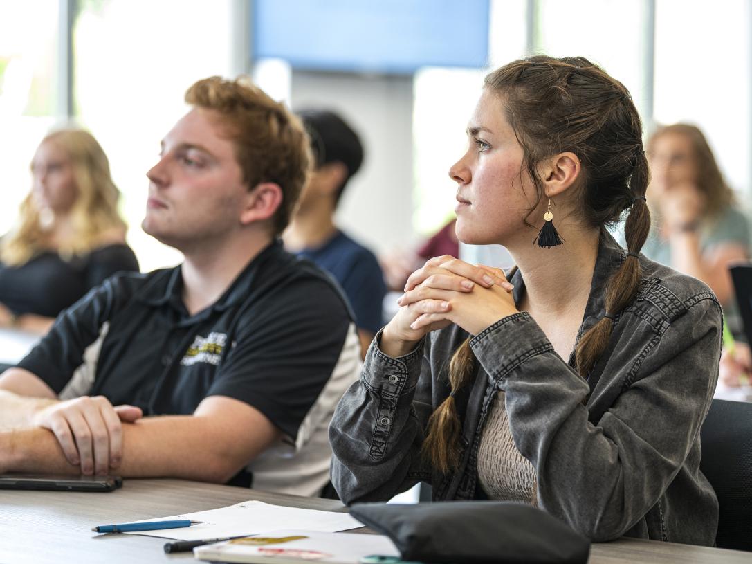 Students listening to lecture.