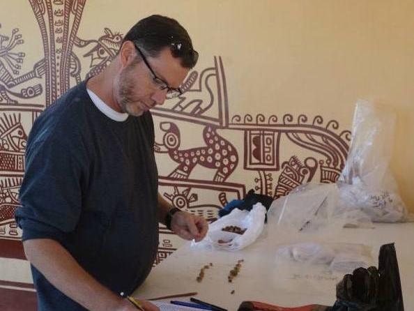 Anthropology professor Richard Sutter at San jose de Moro in Peru