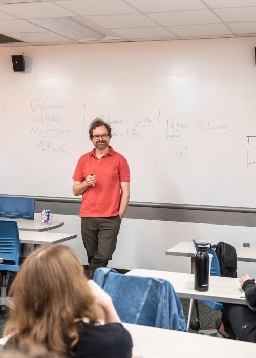 Professor lecturing