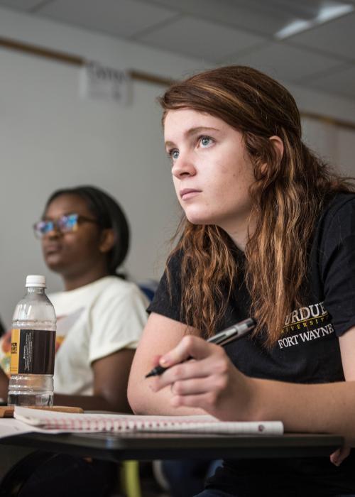 Student in classroom
