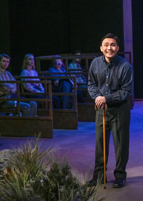 Students performing a theatrical production