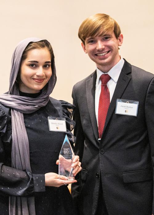 Students at top 50 event