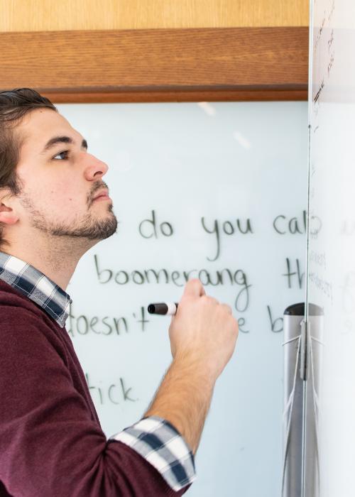 Student studying