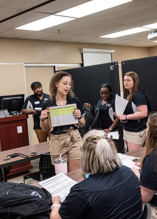 Students in a classroom
