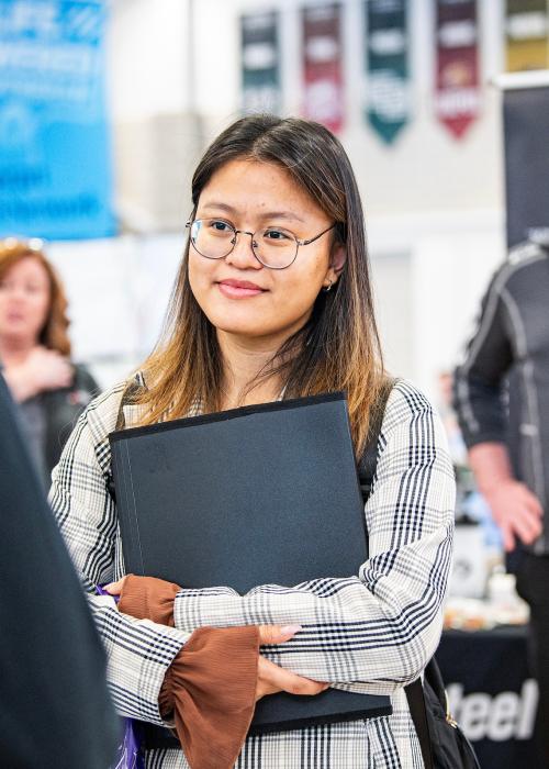 Student at career expo