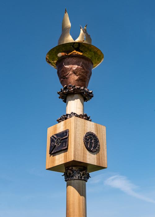 Shot of the PFW commencement mace.