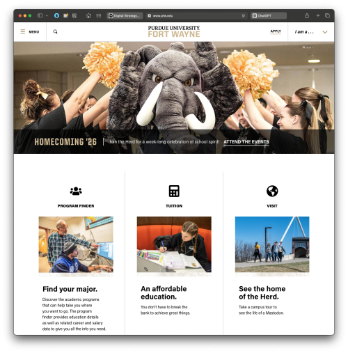 PFW Homepage Promotion Homecoming 2026