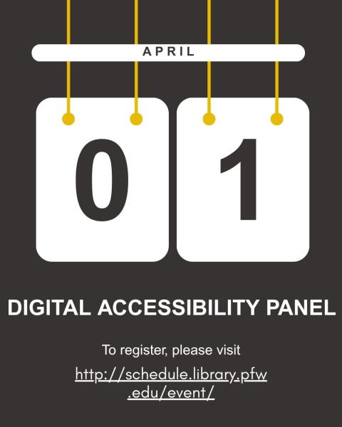 Digital Event Card for Digital Accessibility Virtual Panel on April 1, 2026