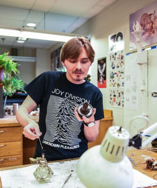 Student metalsmithing