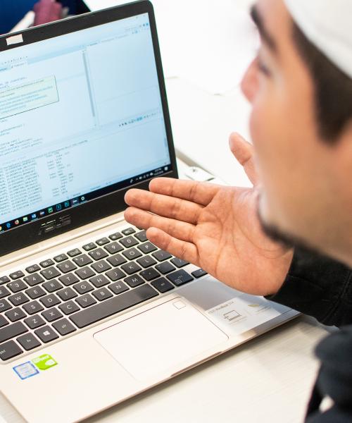 Student on laptop