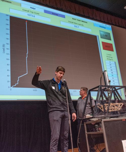 Presentation of a bridge building contest
