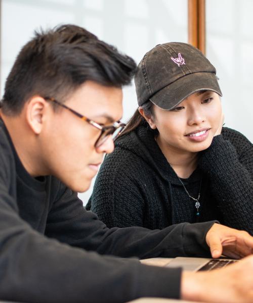 Student studying