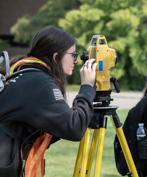 Students surveying