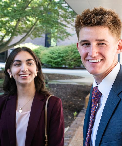 Students smiling