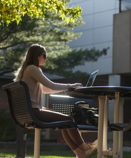 Student studying.