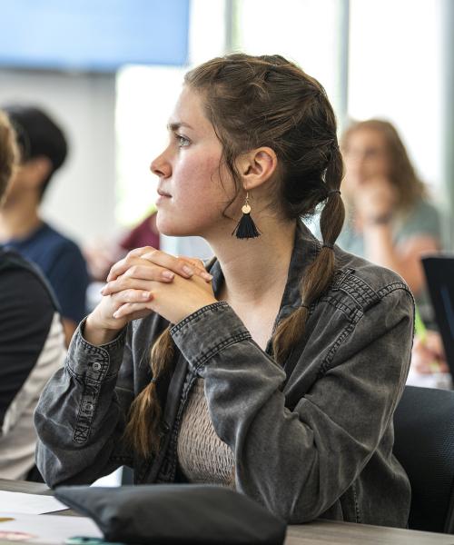 Students listening to lecture.