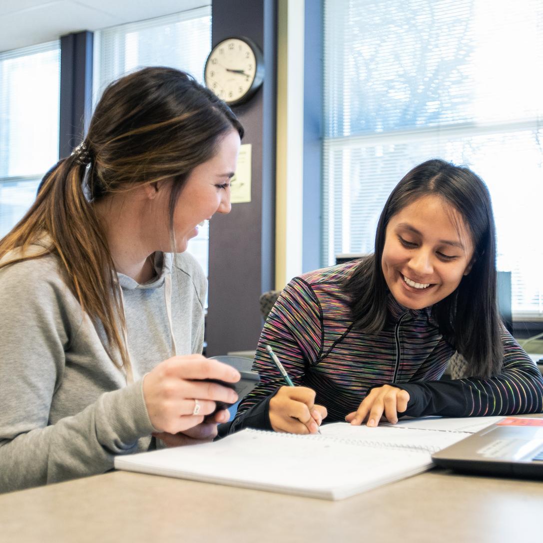 Female students studying in Kettler