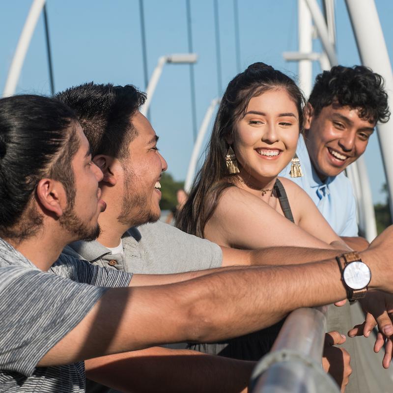 students-group-bridge