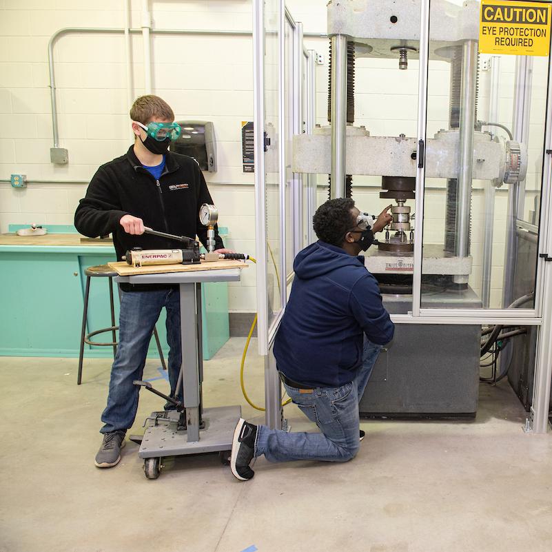Students in a lab