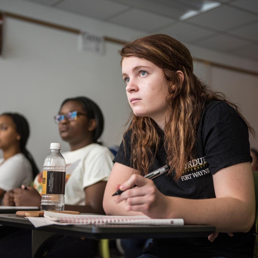 Student in classroom
