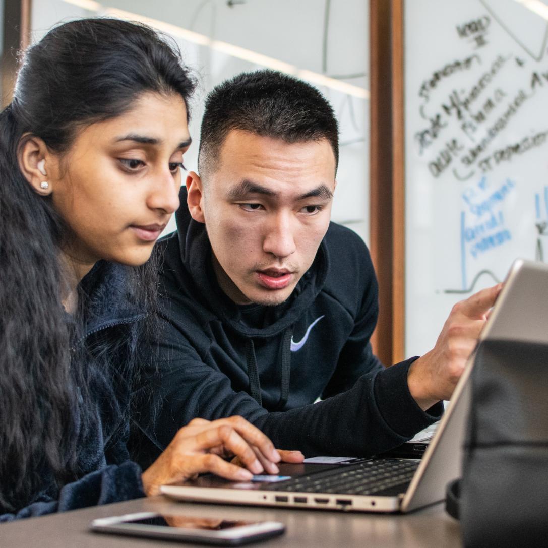 Student studying