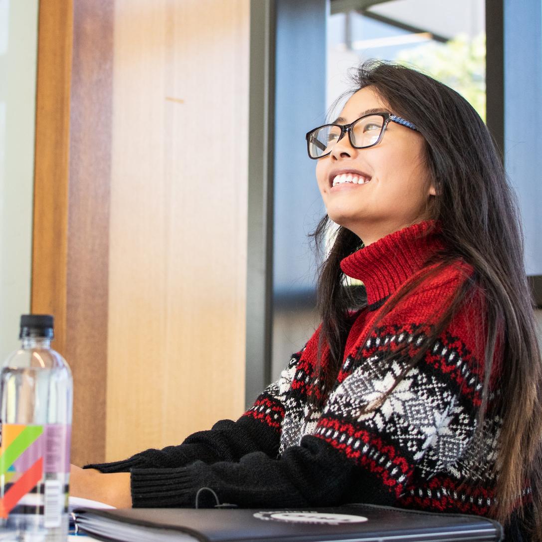 Student smiling