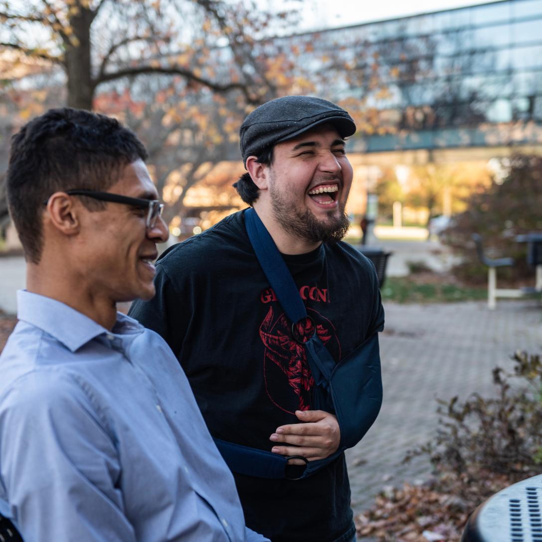 Students laughing