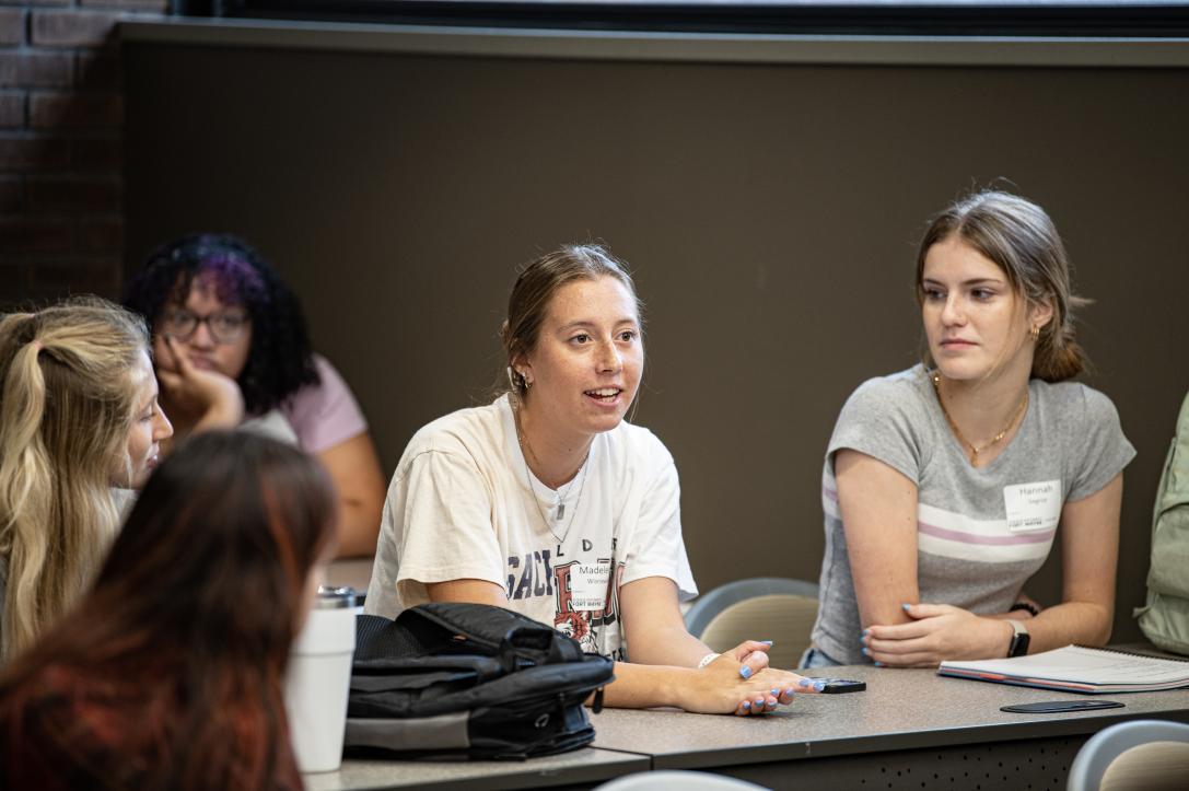 women in classroom setting in honors program suite 