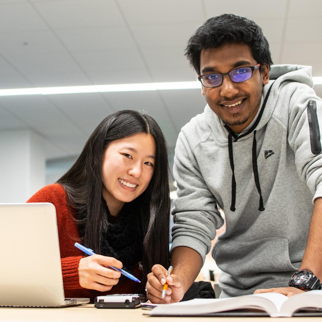 Students studying together.