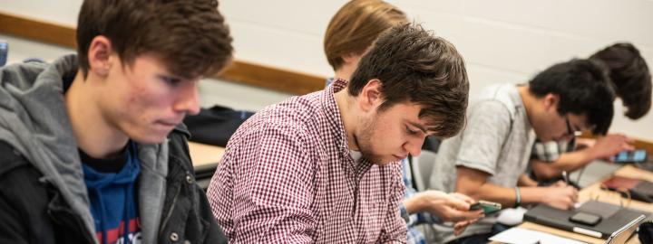 Students on computers